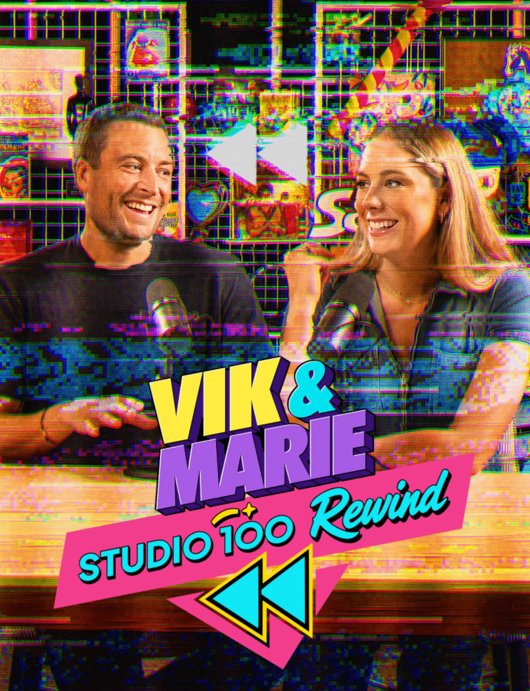 Titelbeeld Play-podcast Vik & Marie Studio 100: Rewind