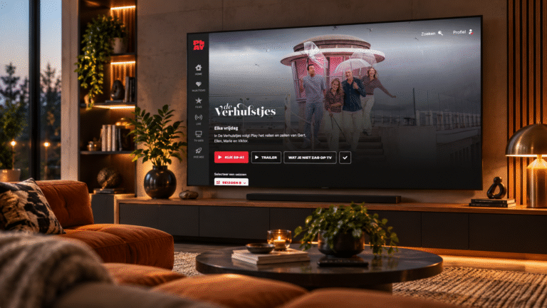 Sfeerbeeld televisie kijken naar De Verhulstjes op Play