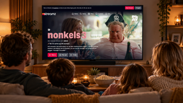 Case: Voor de lancering van het derde en laatste seizoen van Nonkels, zette Streamz Seamless+ Video en Image in om op te vallen binnen de digitale contentomgeving en geïnteresseerden verder te activeren