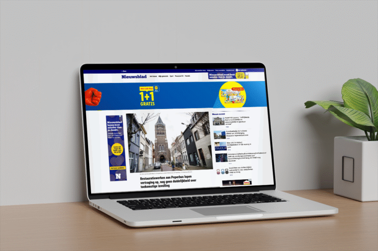 Voorbeeld Superheader Lidl, High Impact-formaat bij Ads & Data, o.a. beschikbaar op de Nieuwsblad nieuwssite